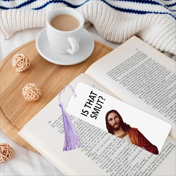 8 Pack Peeking Jesus Bookmark, Peeking Jesus is That Smut Bookmark, Peeking Jesus I Saw That Bookmark, Whatcha Doin'? (Multicolour)