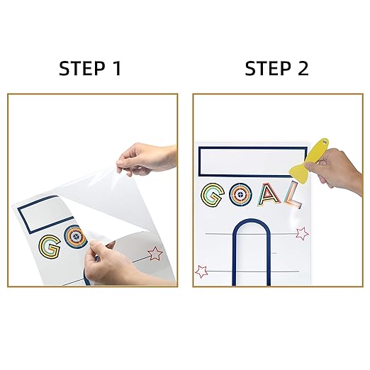 Goal Thermometer Chart Goal Tracker - 48"x12" Adhesive Dry Erase Fundraising Thermometer Sticker