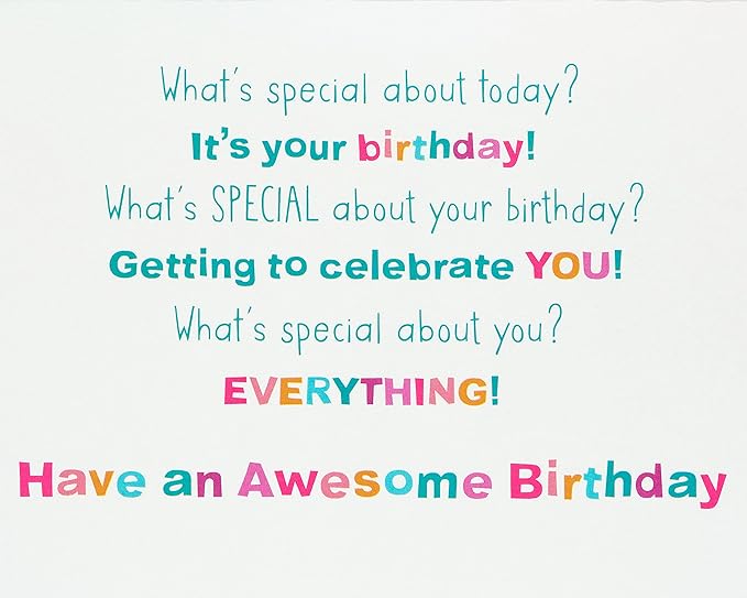American Greetings Birthday Card for Kids (What's Special)