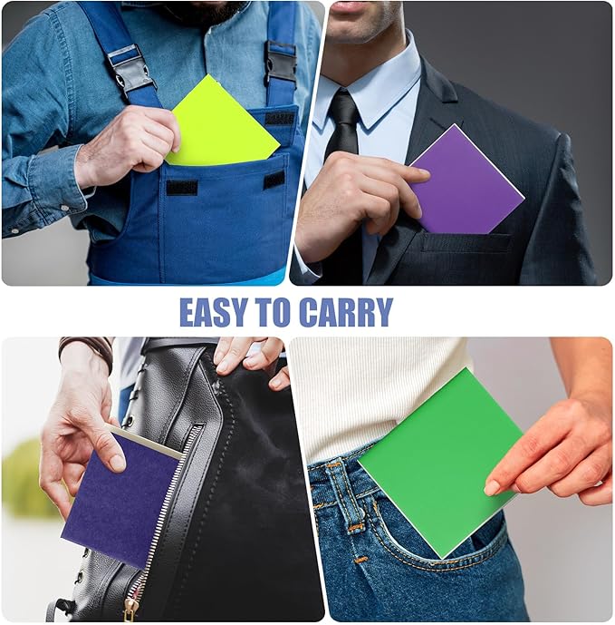 Thenshop 50 Pack Mini Pocket Kraft Notebooks Bulk 4 x 4 Inch Journal Notepads with Dot Memo Sketchbooks Writing Notepad for Party Favors Supplies(Fresh Color,Blank Page)