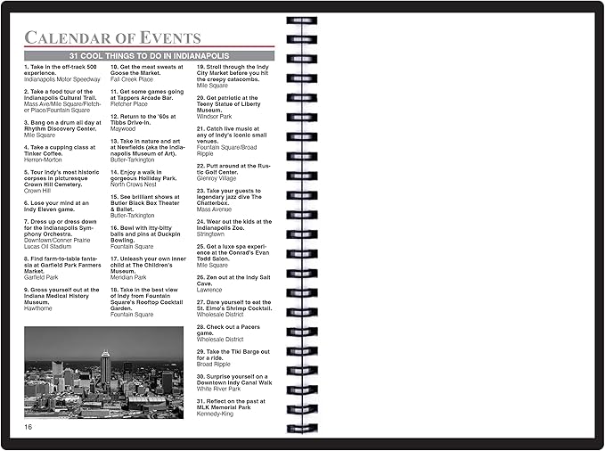 2025 Datebook & City Themed Planner – Resource Guide with Daily, Weekly & Monthly Views – 3-Year Reference Calendar - Multi-Purpose Travel Notebook Guide & Adventure Diary (Indianapolis '25)