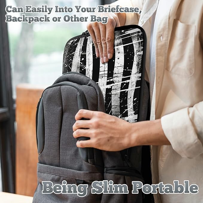 Laptop Sleeve Case Bag 15 inch, Retro Dirty Flag Slim Carrying Case Durable Handbag Travel Laptop Bag for 15 inch MacBook Air M3/M2/15 Pro/Surface Laptop 7/6/5/4/3/ Dell XPS 15 Plus
