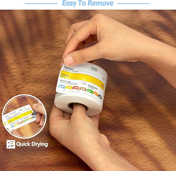 Restaurant Quality Shelf Life Food Rotation Labels, 2” x 3” Self-Adhesive Removable Freezer Food Labels Stickers, Perfect for Reusable Containers, Easy to Remove, Food Safety Date Sticker (10 PCS)