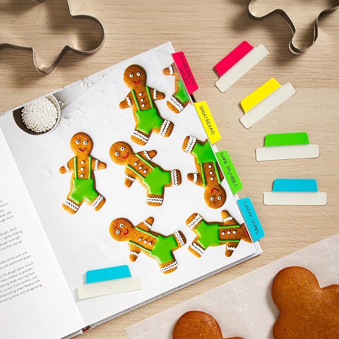 Avery Margin Ultra Tabs, 2.5" x 1", 2-Side Writable, Assorted Colors, 48 Repositionable Page Tabs (74866)