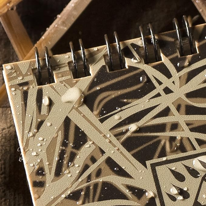 Rite in the Rain Weatherproof Top Spiral Notebook, 3” x 5”, Classic Heritage Grass Camo Cover, Universal Pattern, 3 Pack (No. RG935T-3)