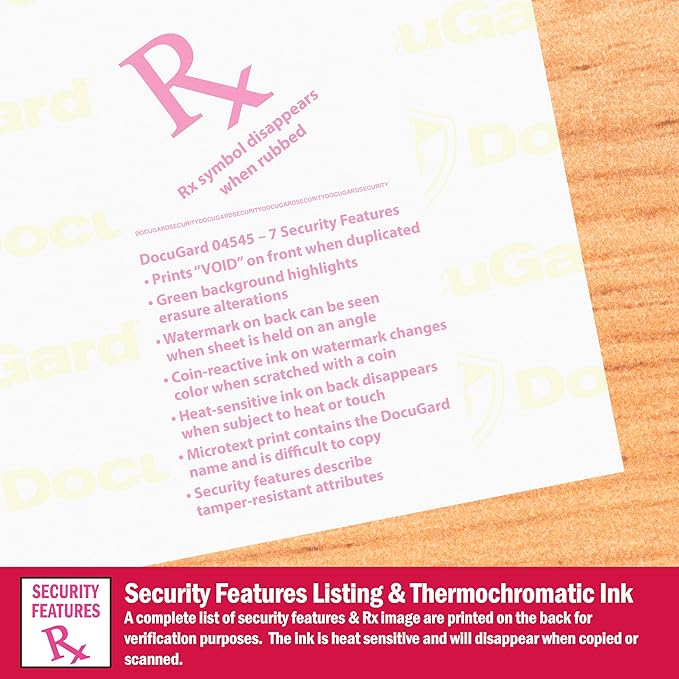 DocuGard Advanced Blue Security Paper, 7 Features, 8.5 x 11 Inches, 24 lb, 2500 Sheets (04545C)