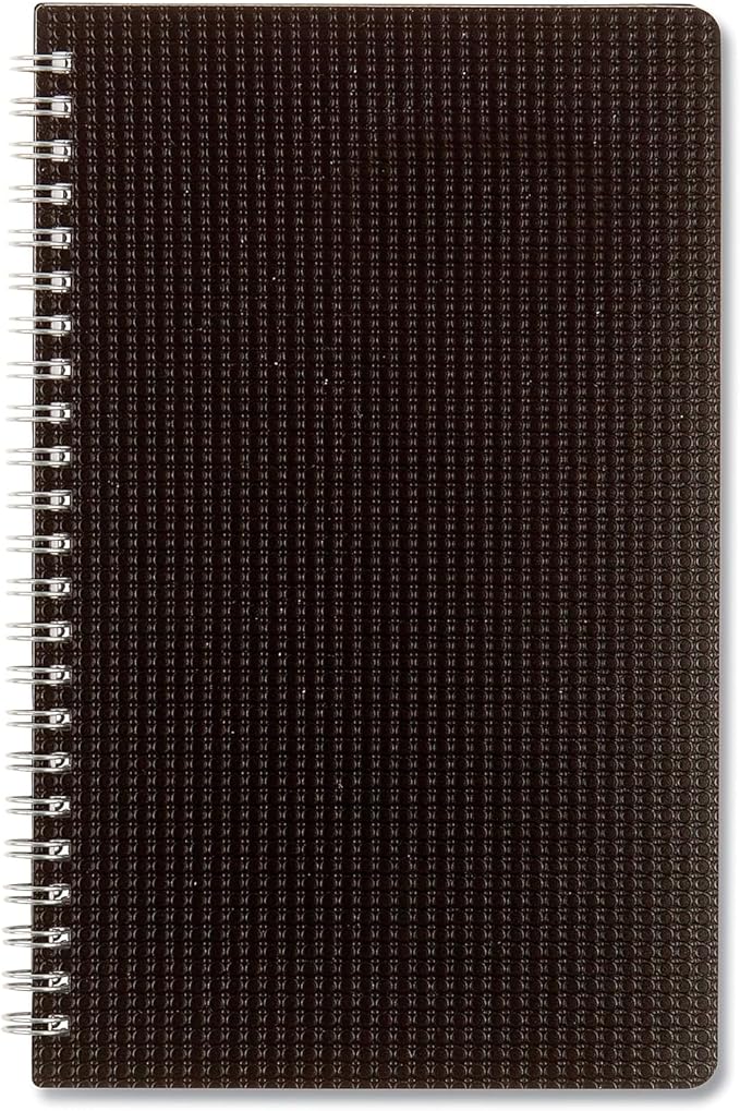 Brownline 2024 DuraFlex Weekly Planner, Appointment Book, 12 Months, January to December, Twin-Wire Binding, 8" x 5", Black (CB75V.BLK-24)
