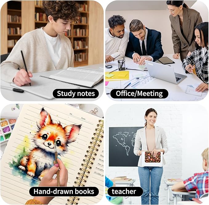 Spiral Journal Notebook, A5 Cute Notebooks for Women Men, College Ruled Hardcover Notebook for Work & Note Taking, 60 Pages Double-Wire Journals for Writing Boho Mushrooms