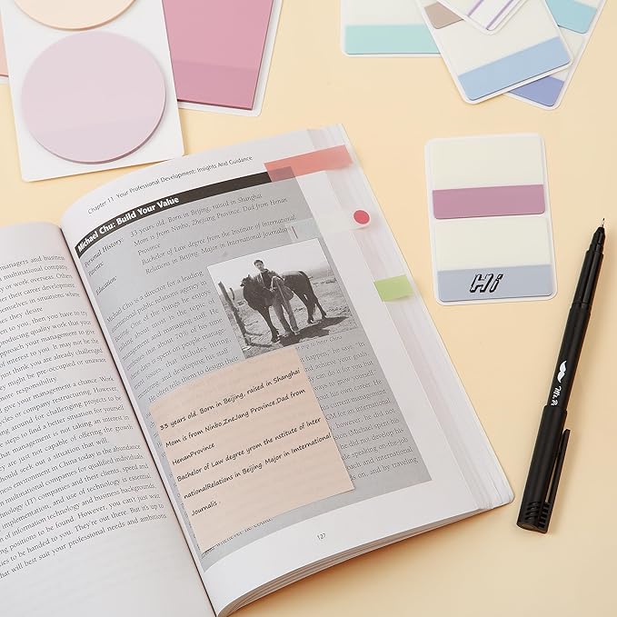 Mr. Pen- Transparent Sticky Note Set, 1000 Sheets, Colorful, Transparent Sticky Notes Set, Bible Sticky Notes Clear Sticky Notes Transparent, Bible Notes, Transparent Sticky Notes for Bible Study