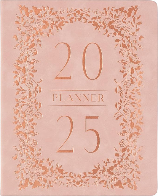 Eccolo 2025 Large Agenda Planner, 12 Month, Yearly, Monthly & Weekly Pages, Habit & Gratitude Tracker (Flexi-Cover - 8 x 10")