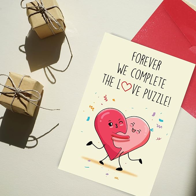Cheerin Romantic Anniversary Cards for Him and Her - Cute Anniversary Card for Girlfriend and Boyfriend - Funny Birthday Card for Husband and Wife