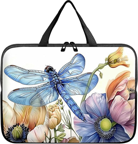 Laptop Sleeve Case Bag 15 inch, Blue Dragonfly Slim Carrying Case Durable Handbag Travel Laptop Bag for 15 inch MacBook Air M3/M2/15 Pro/Surface Laptop 7/6/5/4/3/ Dell XPS 15 Plus