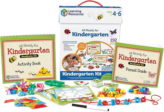Learning Resources All Ready for Kindergarten Readiness Kit for Kids Ages 4+ Learning Activities for Kids, Kindergartner Prep Materials, Homeschool Supplies