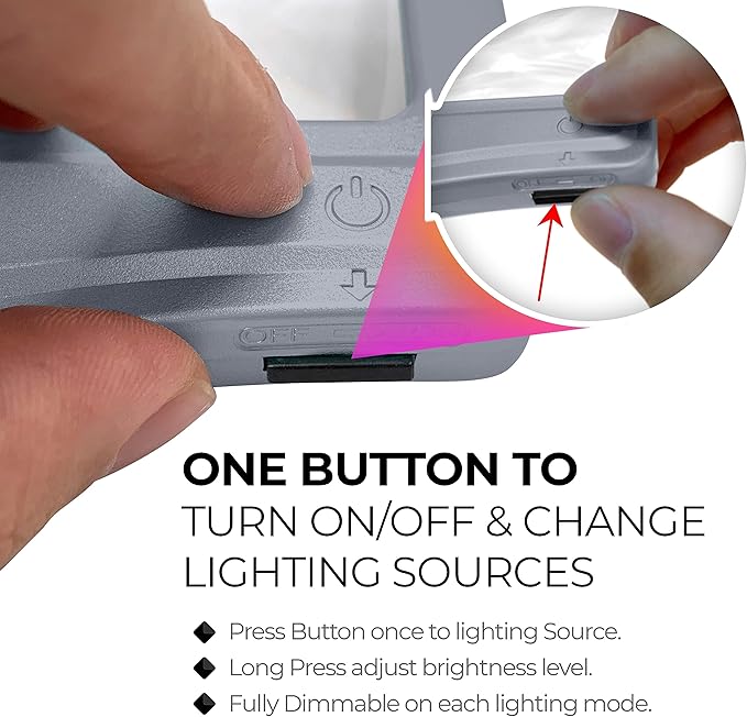 MAGNIPROS 5X [Rechargeable] LED Page Magnifier | 3 Stepless Color Light Modes | Foldable & Detachable HandsFree Stand for Easy Reading Fine Print & Crafting | Perfect for Low Vision, Seniors, Hobbyist