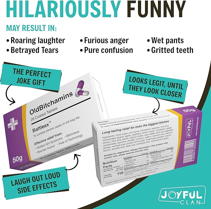 Joke Prank Pill Box with Jelly Beans Candy - Unique Funny Female Gag Gift Ideas for Women, 30th, 40th, 50th, 60th Birthday Gifts for Her, Sister, Mom, Wife, Girlfriend, Grandma, Coworker