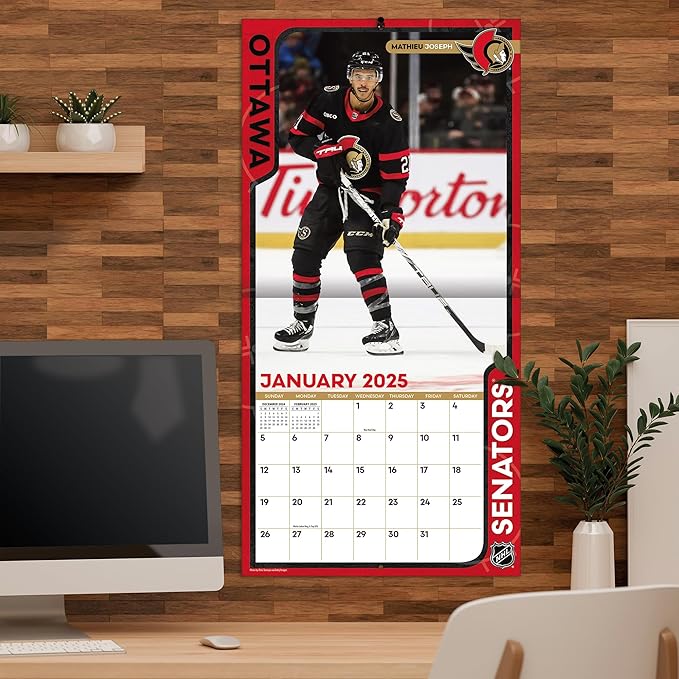TURNER SPORTS Ottawa Senators 2025 12x12 Team Wall Calendar (25998011950)