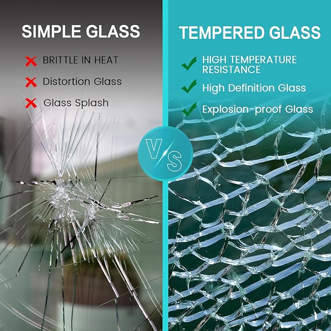 Glass Magnetic White Board - 48 x36 Inches Dry Erase Glass Whiteboard for Wall, Wall Mounted Glass Board for Office and Schools