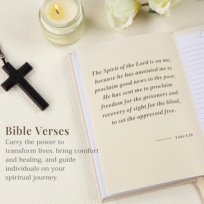 JUBTIC Prayer Journal for Woman, Bible Journal with Verse, 60 Weeks Scripture, Faith & Devotional Journal, Christian Planner, Bible Study Notebooks for Note Taking, Religious Christian Gifts for Women