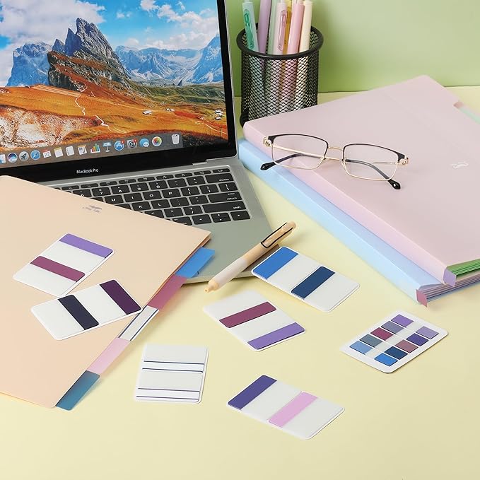 Mr. Pen- Colorful Index Tabs, 500 Pcs, 21 Sets - Sticky Page Markers for Binders, Books & Notebooks