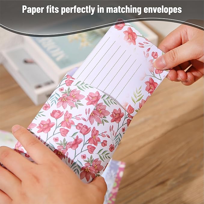 Mr. Pen- Stationery Writing Paper with Envelopes, 30 Letter Writing Paper with 18 Envelopes, Floral Cute Stationary Set for Writing Letters, Stationary Paper, Writing Paper Stationary, Letter Set