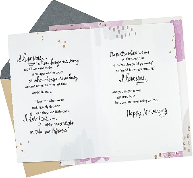 Hallmark Anniversary Card for Husband, Wife, Boyfriend, Girlfriend (Love You All the Time)