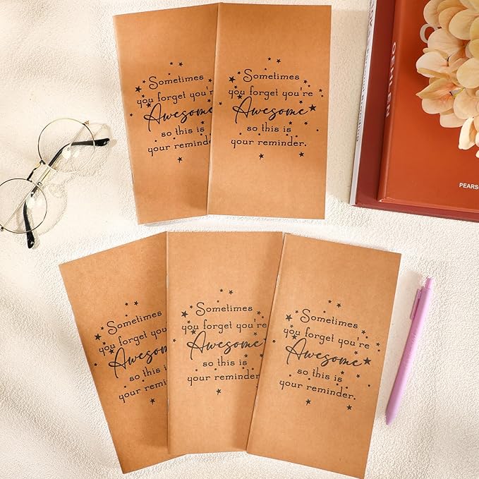 Yeaqee 50 Pcs Undated Weekly Planners Bulk Inspirational to Do List Weekly Goals Notepads Thank You Traveler Journal Team Appreciation Gift for Employee Staff Coworkers Christmas(Awesome)