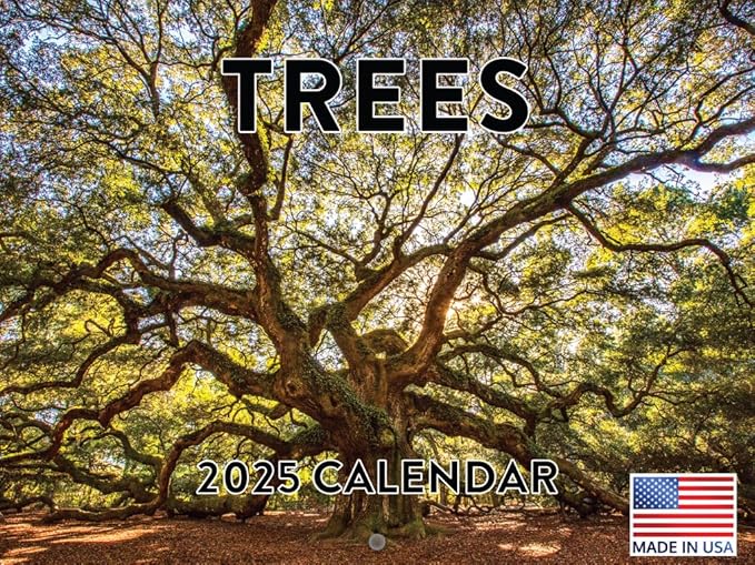 Tree Calendar 2025 Forest Nature Monthly Wall Calender 12 Month | American Made In The USA