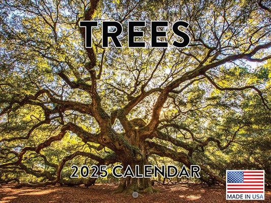 Tree Calendar 2025 Forest Nature Monthly Wall Calender 12 Month | American Made In The USA
