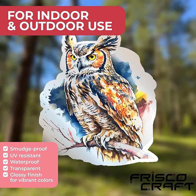 Frisco Craft Transparent Self Adhesive Laminating Roll - Self Laminating Sheets for Decals, Sticker, Photos & More - No Heat Sealing, Glossy, Clear Sheets (12" x 10 ft)