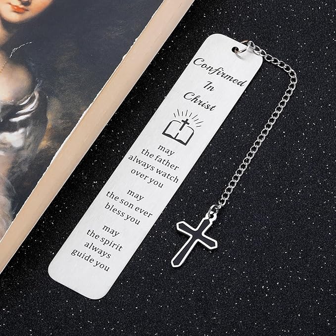 Christmas Gifts for Him, Baptism Gifts for Boys Men, Bible Bookmark Ordination Gifts for Youth Pastor Christian Gifts for Men Priest Preacher Religious First Confirmation Cross Religion Bookmark
