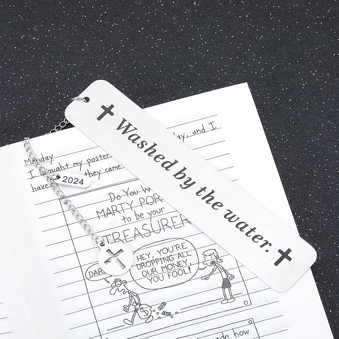 Baptism Gifts for Adults, Adult Baptism Gifts for Women Men, Catholic Baptism Gifts for Boys Girls, Christian Bookmarks for Women, First Bible Gifts for Son, Baptismal Christening Gift