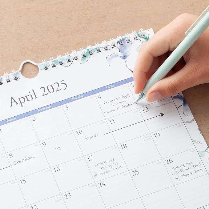 Blue Sky 2025 Monthly Wall Calendar, January 2025 - December 2025, Durable Twin Wire Binding, 11" x 8.75", Perfect For Home, Office And Classroom, Lindley