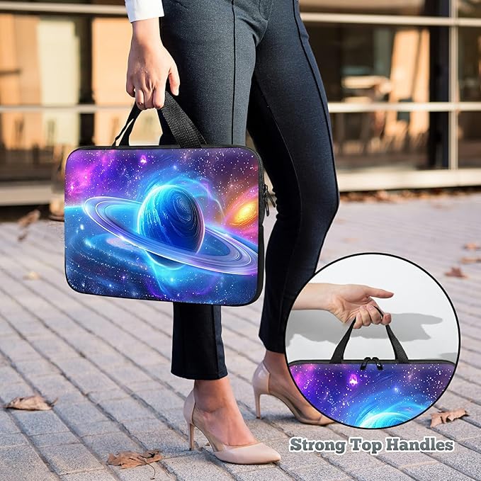 Laptop Sleeve Case Bag 13 inch, Cosmic Planet Slim Carrying Case Durable Handbag Travel Laptop Bag for 13 inch MacBook Air M3/M2/Pro M2/ 13" iPad Pro/Air M4/M2 2024
