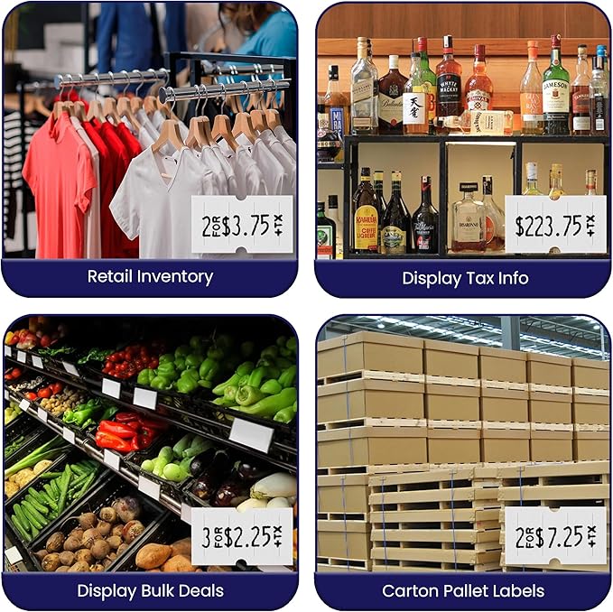 Perco Lite 1 Line Price Gun with Pricemarker Labels Kit - Includes 5,000 Blank White Labels, 2 Ink Rollers, 1 Ink roll and Labels Pre-Loaded