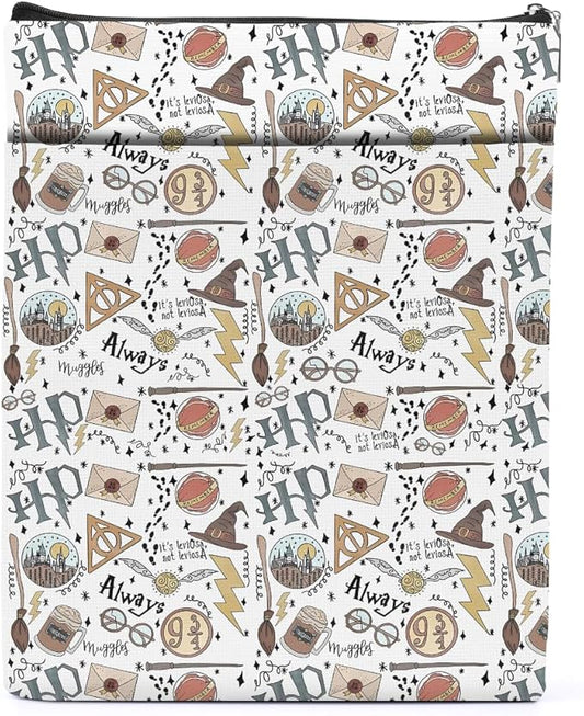 Magic Stuff Magic Book Sleeve Book Cover Book Lovers Gifts Book Club Gifts Wizard Book Protector Book Gifts for Readers Women Her Magic Movie Fans Bibliophile Bookworm Niece Graduation Birthday Gifts