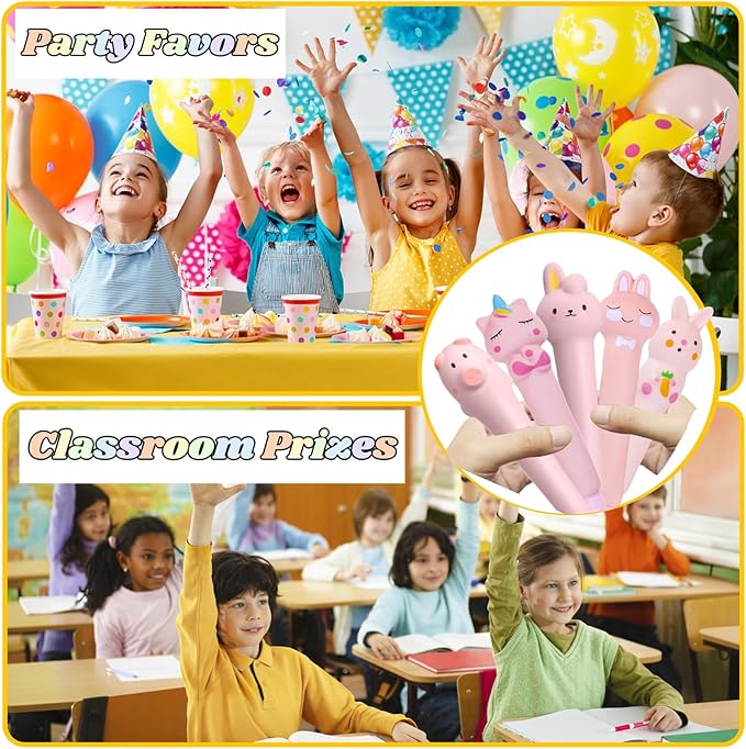 5 Pcs Kawaii Cute Fun Pens for Girls Stationary & Cool Pens for Teenage Girls Gifts for Tweens Girls Easter Baskets Stuffers Pink