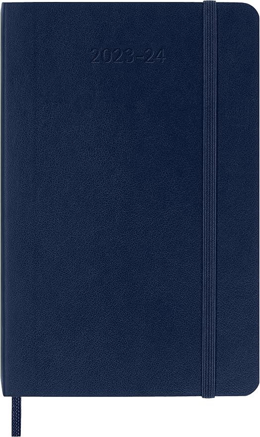Moleskine Classic 18 Month 2023-2024 Weekly Planner, Soft Cover, Pocket (3.5" x 5.5"), Sapphire Blue