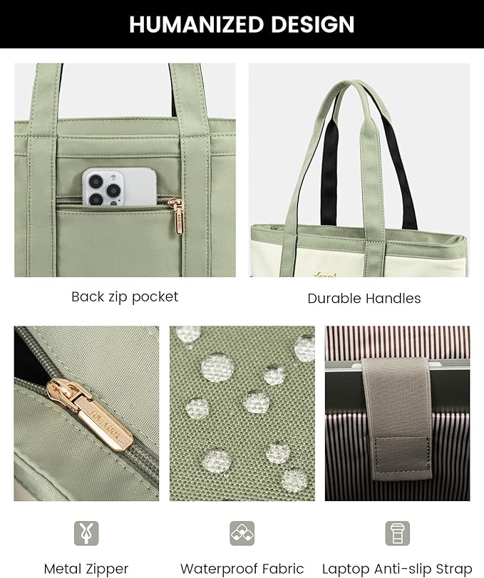 LOVEVOOK Tote Bag for Women，Lightweight Work Bag for Teacher, 15.6 Inch Laptop Bag，Large Shoulder Bag