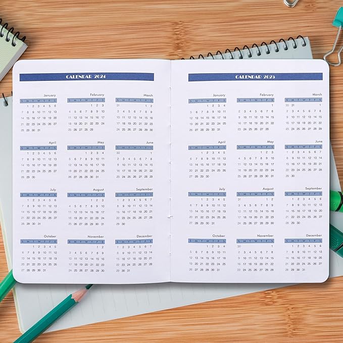 Cheneyboo Planner 2025 - January 2025- June 2026 Planner, Yearly Monthly Weekly Daily Planner 2025-2026, 18 Month Planner, Faux Leather Hardcover, 5.2"x7.5", Black