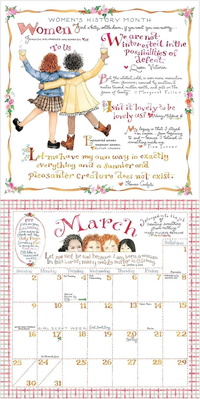 TF PUBLISHING 2025 Susan Branch Wall Calendar - Large Grids for Appointments and Scheduling - Vertical Monthly Wall Calendar 2025 - Home and Office Organization - Premium Matte Paper - 12"x12”