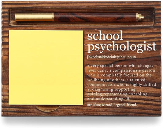 School Psychologist Gifts, School Counselor Appreciation Gifts Thank You Gifts for School Psych Behavior Therapist, Positivity Gifts Desk Self-Stick Note Pad Holders TZP03