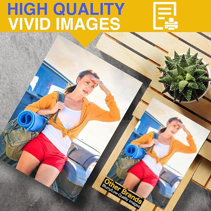 Printable Magnetic Paper,Non Adhesive,12 mils Thick Magnet Glossy Sheets for Inkjet Printer in Office,5 Sheets Flexible Magnetic Printer Photo For DIY