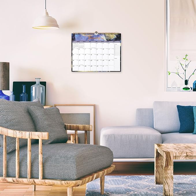 Lbylyhxc 2025-2026 Calendar - 18 Monthly Wall Calendar 2025-2026 from January 2025 to June 2026, 11 x 8.5 Inches.Thick Paper with Julian Dates and Block for New Year and Christmas Presents (2025-2026 wall calendar inks)