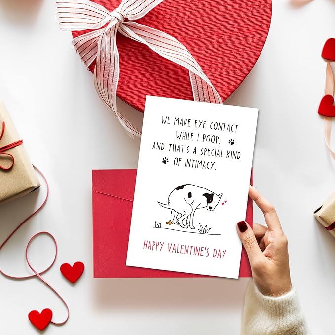Ogeby Funny Valentines Day Card from Dog, Humor Valentines Day Gifts for Dog Lover, Cute Dog Valentines Gift ideas for Men Women