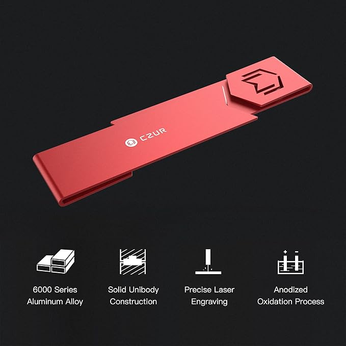 CZUR Metal Bookmarks - Unique Gift Bookmarks for Women and Men Made of Aeronautical Aluminum for Long-Lasting Use 1 Piece