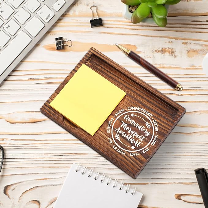 Respiratory Therapist Assistant Sticky Note Holder, Appreciation Gift for Therapist Assistant Nurse, Thank You Gifts for Pulmonology Assistant Self-Stick Note Pad Holders Desk Organizer TZP20
