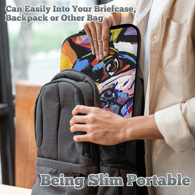 Laptop Sleeve Case Bag 13 inch, Watercolor Dog Slim Carrying Case Durable Handbag Travel Laptop Bag for 13 inch MacBook Air M3/M2/Pro M2/ 13" iPad Pro/Air M4/M2 2024