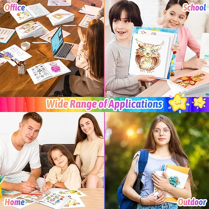 Easter Basket Stuffers, Easter Gift Essentials for Teens, 6 Pack Blank Journal Page Make Your Own Book for Kids, 40 Pages 5.2x5.2'' Mini Blank Hardcover Books for Father Wedding Activity Guestbook