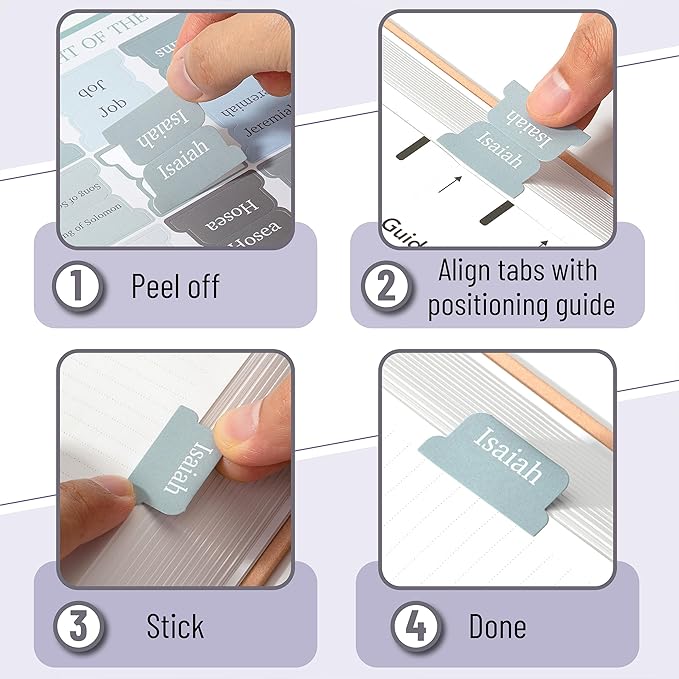 Mr. Pen- Bible Tabs, 75 Tabs, Laminated Bible Tabs for Women and Men, Bible Tabs for Study Bible, Bible Index Tabs, Bible Book Tabs, Bible Labels Tabs, Mr Pen Bible Tabs