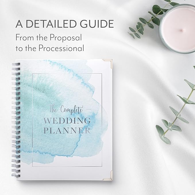 Your Perfect Day Wedding Planner and Organizer - Step-by-Step Guide, Advice, Checklist - Includes Customizable Countdown Calendar (WATERCOLOR)